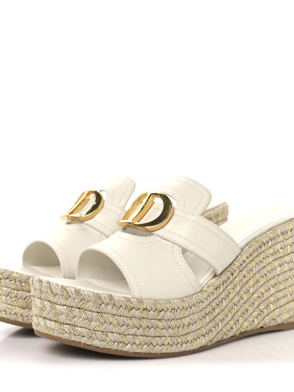 Christian Dior 30 Montage Wedge Off-White NIB sz 41.5 - Picture 2 of 6